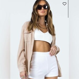 princess polly rylan shirt beige